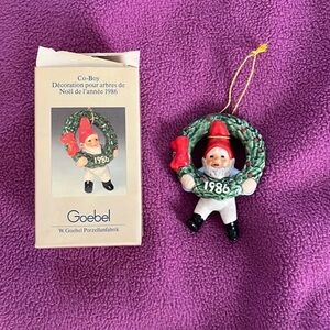 Goebel 1986 & 1987 Christmas Ornaments
